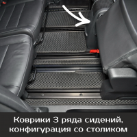 Автомобильные коврики EVA на Opel Zafira Life 7 мест Long (2019->) 