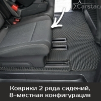 Автомобильные коврики EVA на Citroen SpaceTourer 8 мест, не Long (2016->)